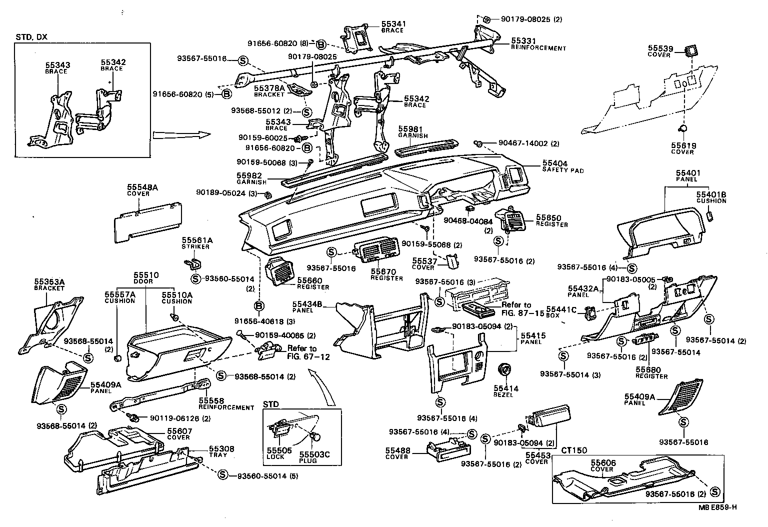 Instrument Panel Glove Compartment
