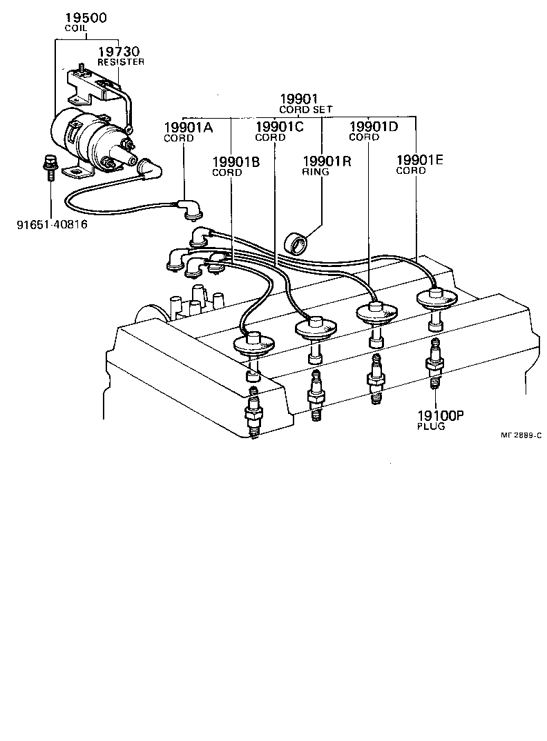 Ignition Coil Spark Plug Glow Plug