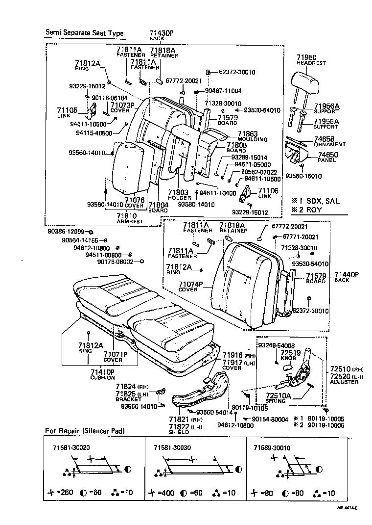 Front Seat & Seat Track