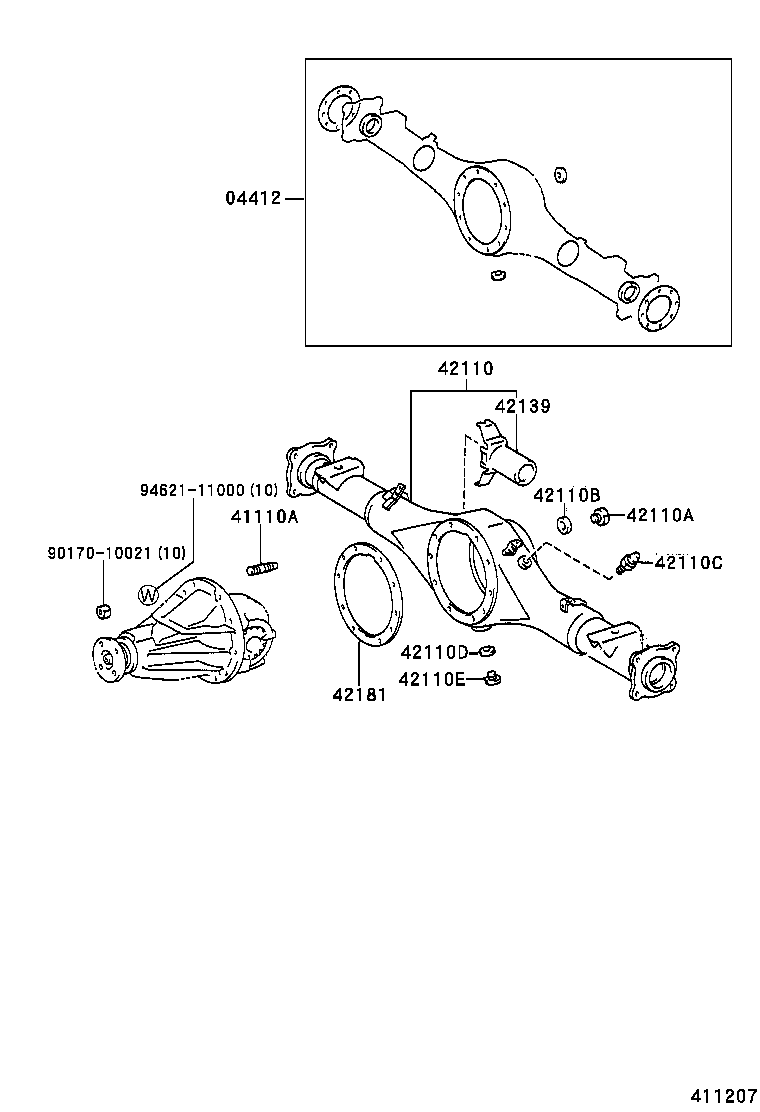 Rear Axle Housing Differential