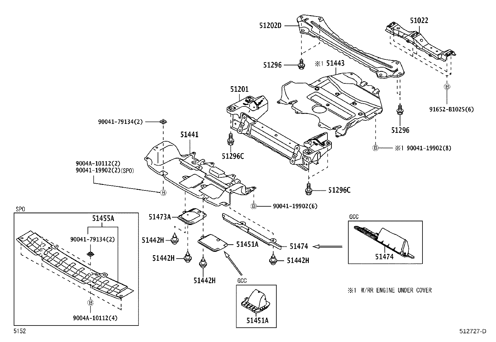 51202-BZ090 Crossmenber Sub-Assy, Front Suspension, Lower