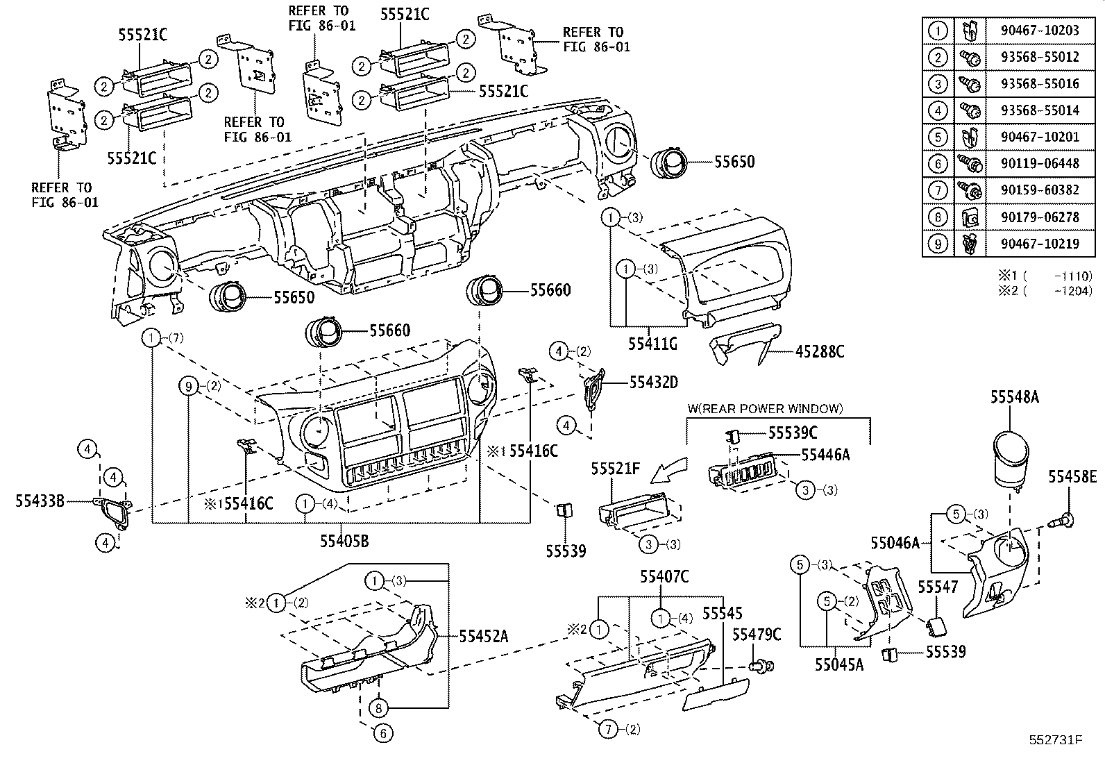 Instrument Panel Glove Compartment