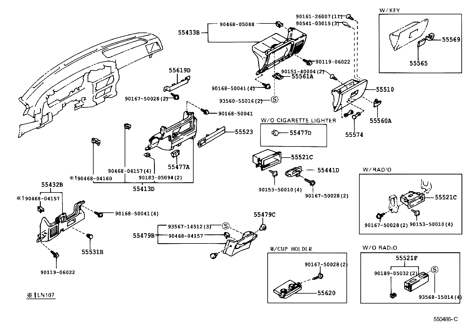 Instrument Panel Glove Compartment