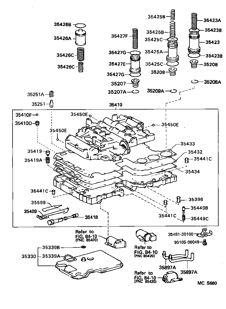 Colador de aceite del cuerpo de válvula