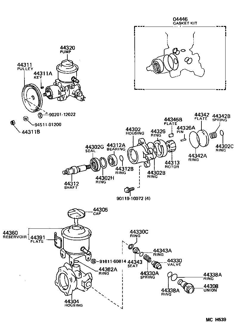 Bomba de paletas y depósito