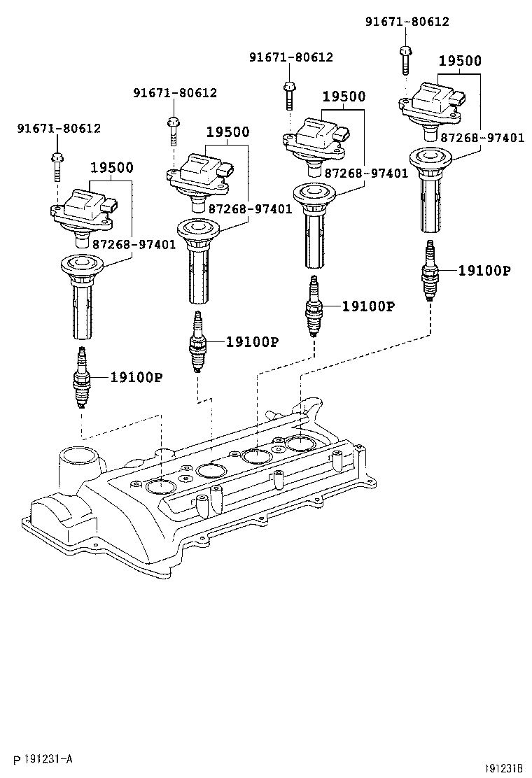 Ignition Coil Spark Plug Glow Plug