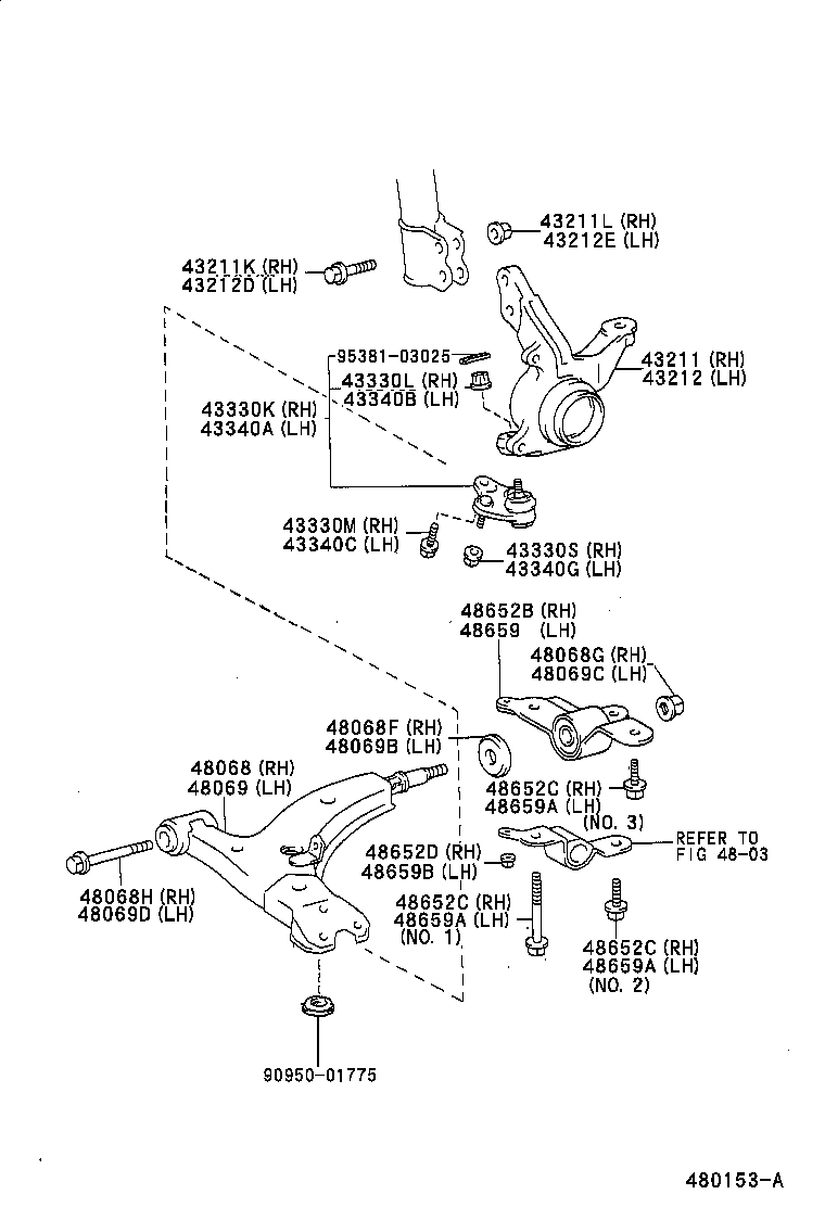 Muñón de dirección del brazo del eje delantero