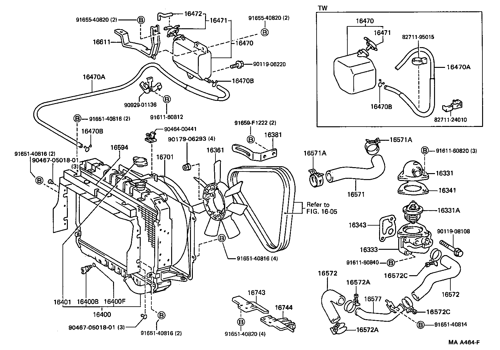 Radiator Water Outlet