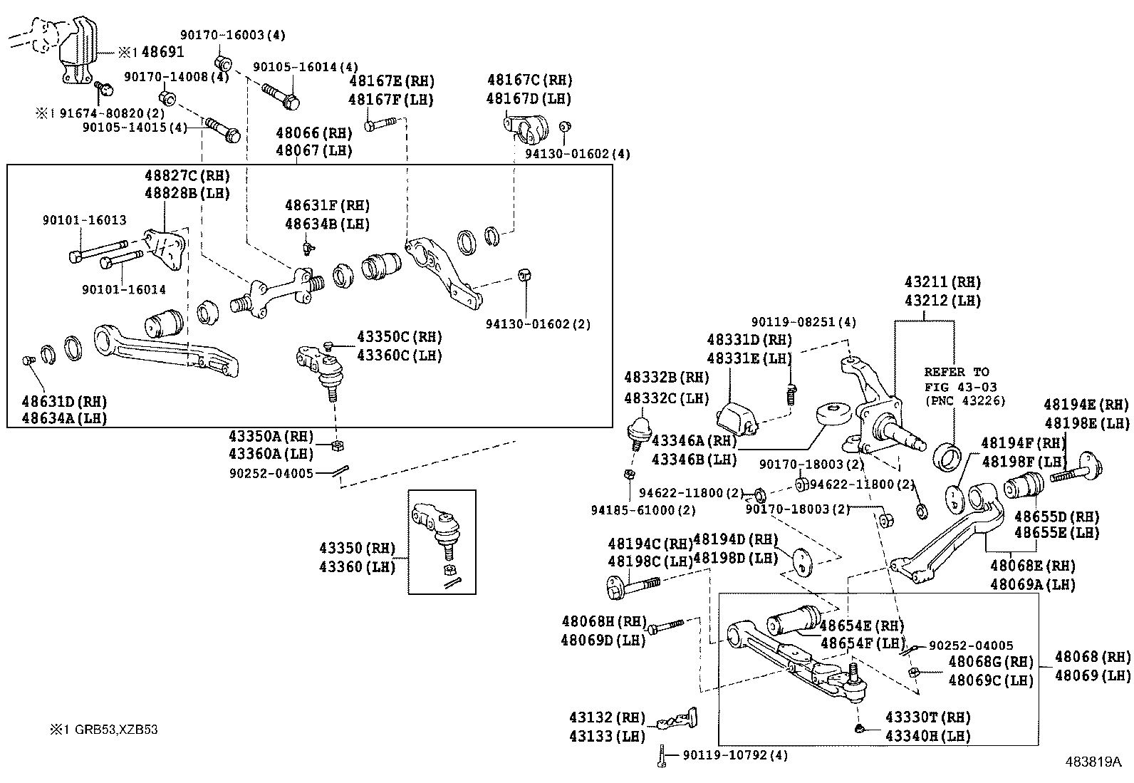 Front Axle Arm Steering Knuckle