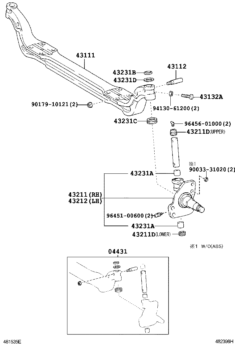 Front Axle Arm Steering Knuckle