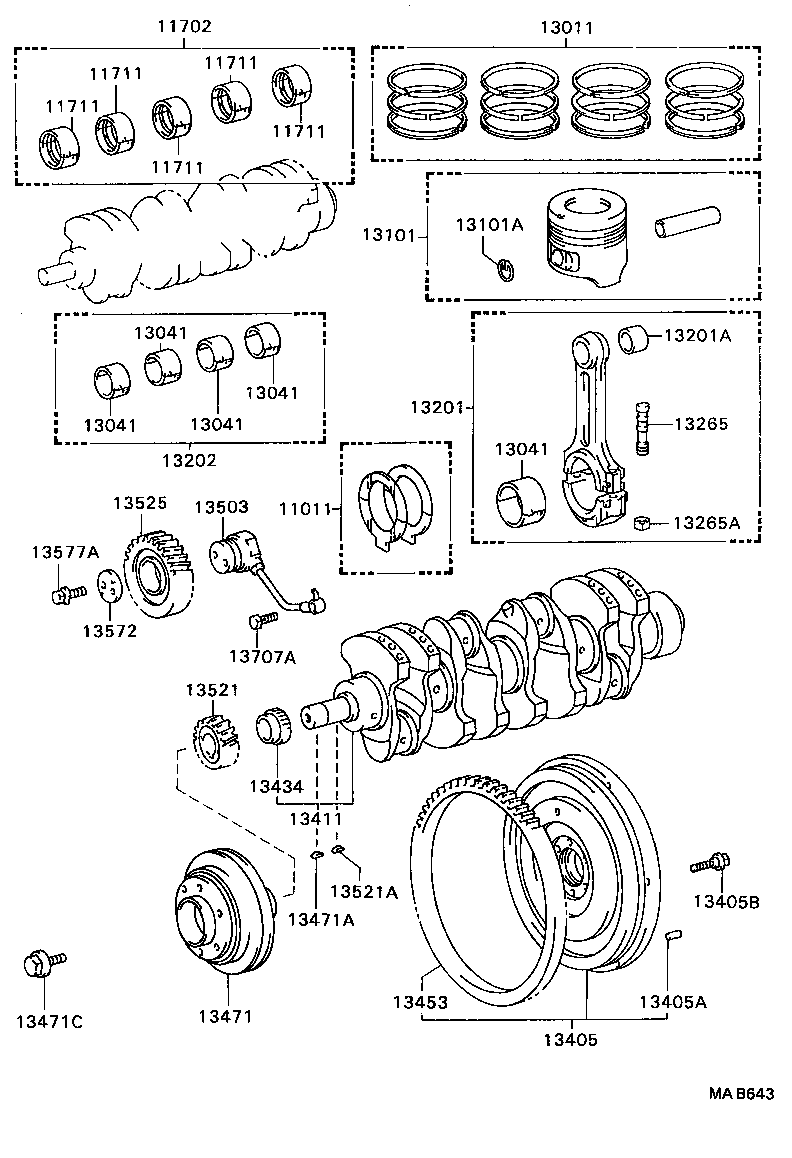 Cigüeñal y pistón