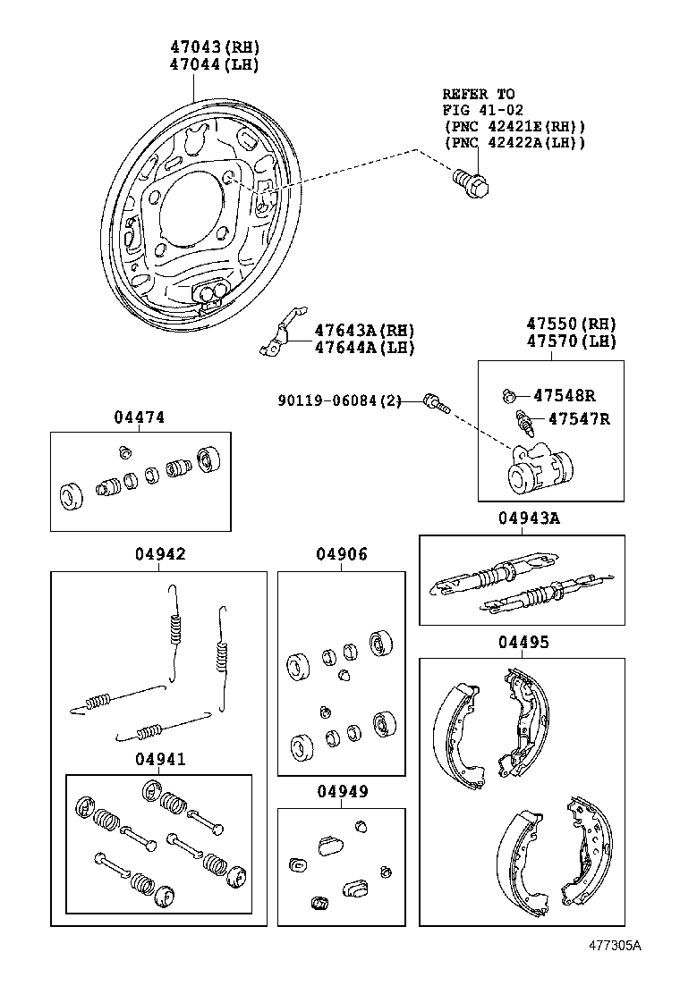 Rear Drum Brake Wheel Cylinder Backing Plate