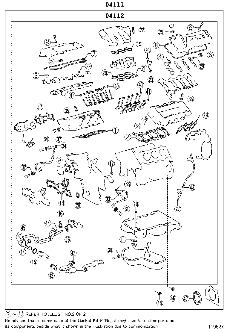 Kit de juntas de revisión del motor