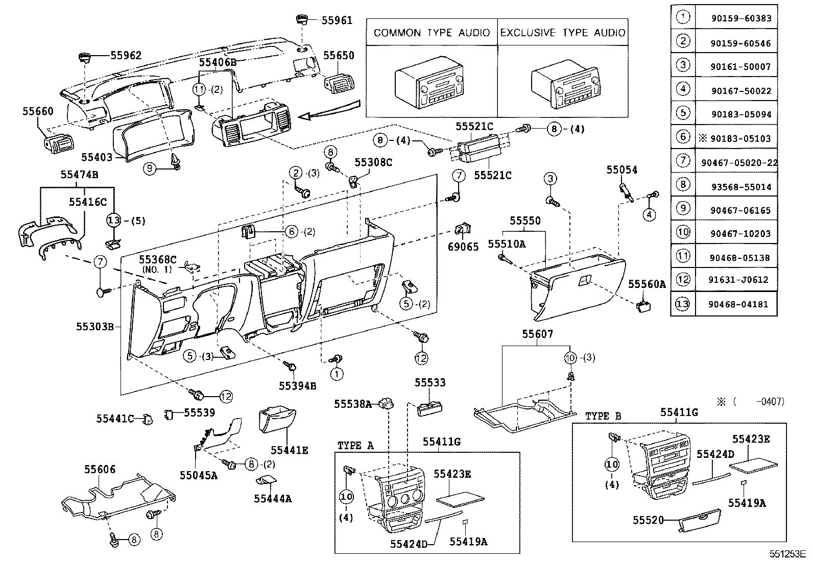 Instrument Panel Glove Compartment