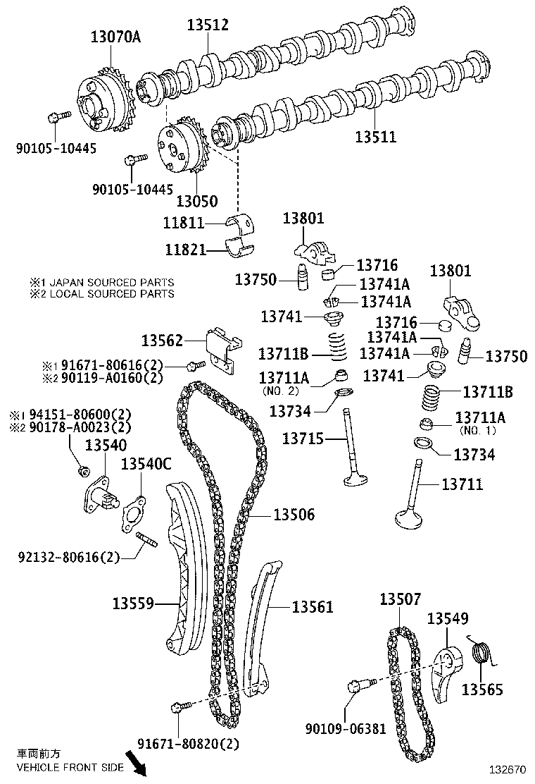 Árbol de levas y válvula