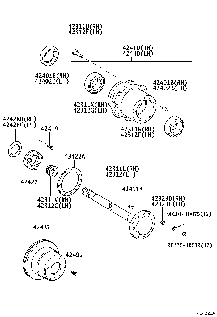 Rear Axle Shaft Hub
