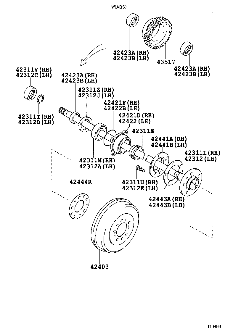Rear Axle Shaft Hub
