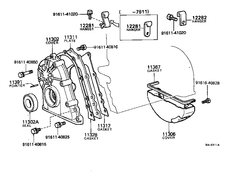 Timing Gear Cover & Rear End Plate