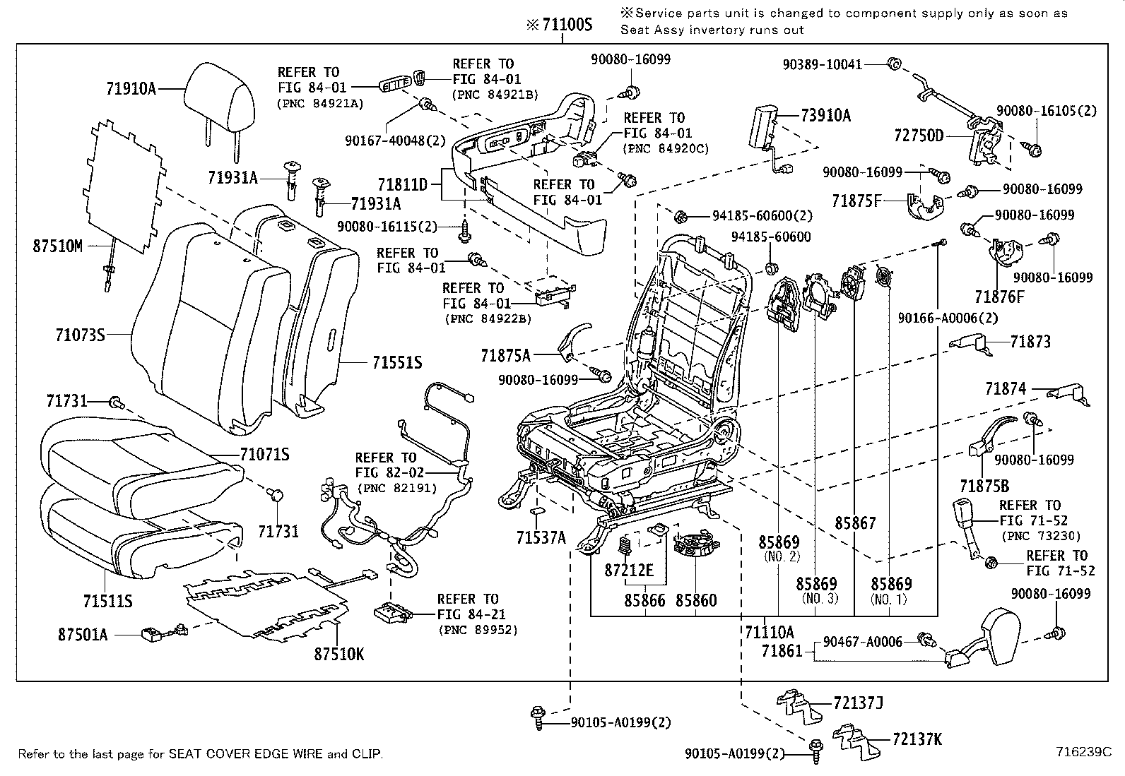 Asiento y pista del asiento