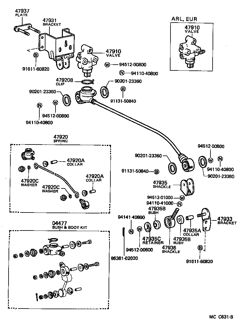 Abrazadera del tubo de freno