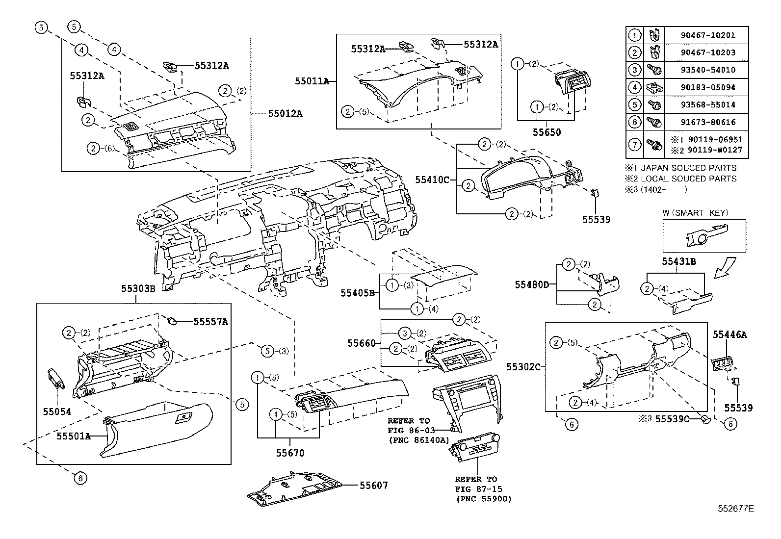 Instrument Panel Glove Compartment