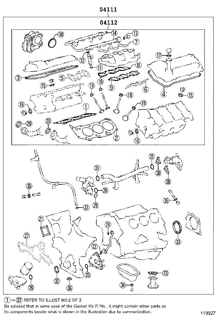 Engine Overhaul Gasket Kit