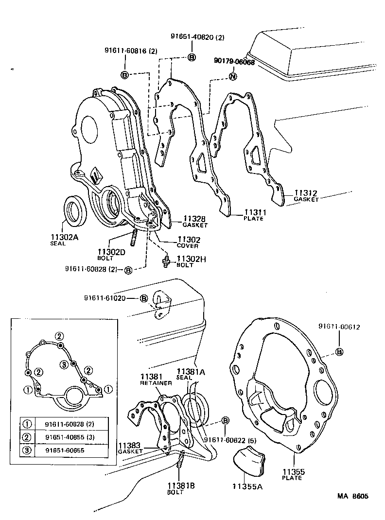 Timing Gear Cover & Rear End Plate