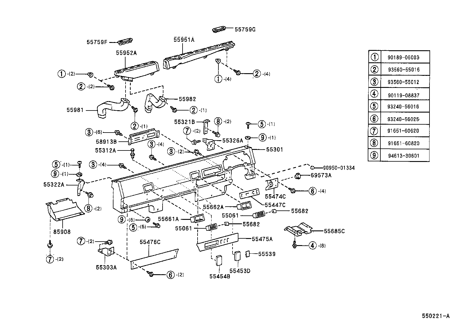 Instrument Panel Glove Compartment
