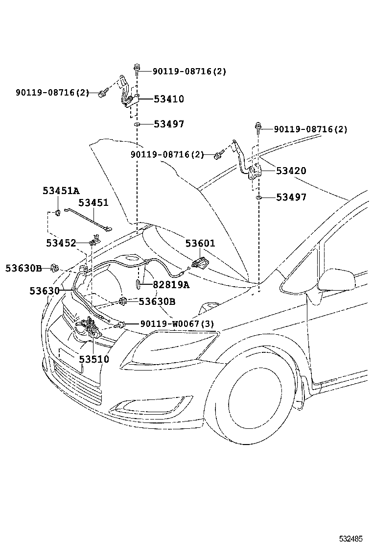 Hood Lock & Hinge