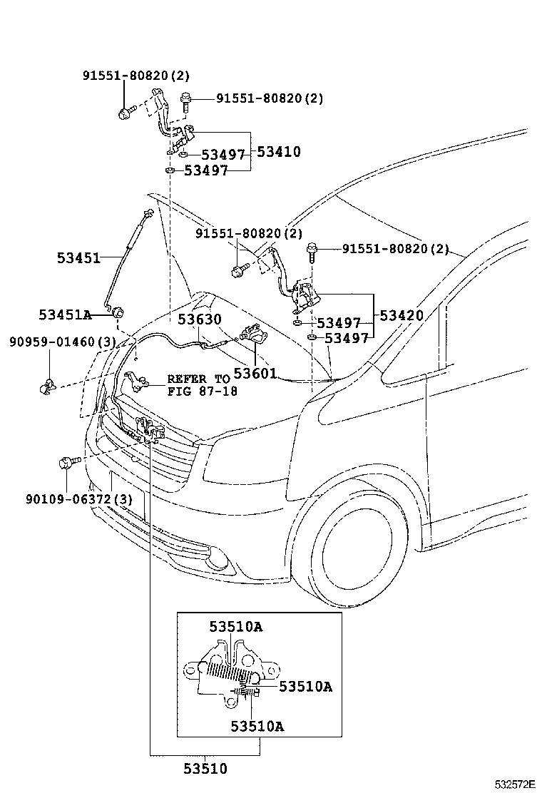 Hood Lock & Hinge
