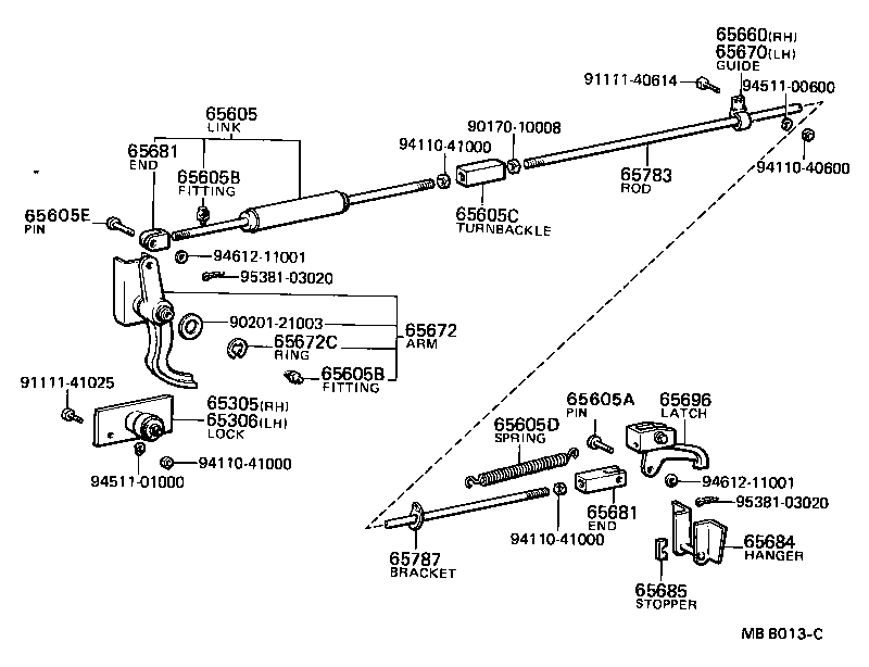 Rear Body Side Gate Lock