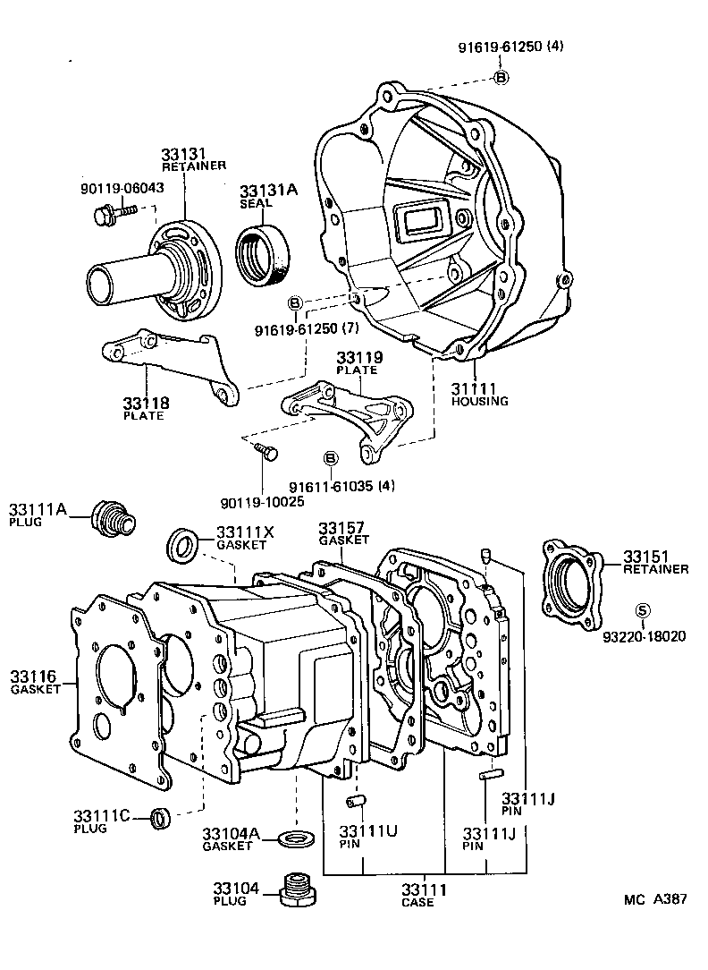 Carcasa de embrague + caja de transmisión