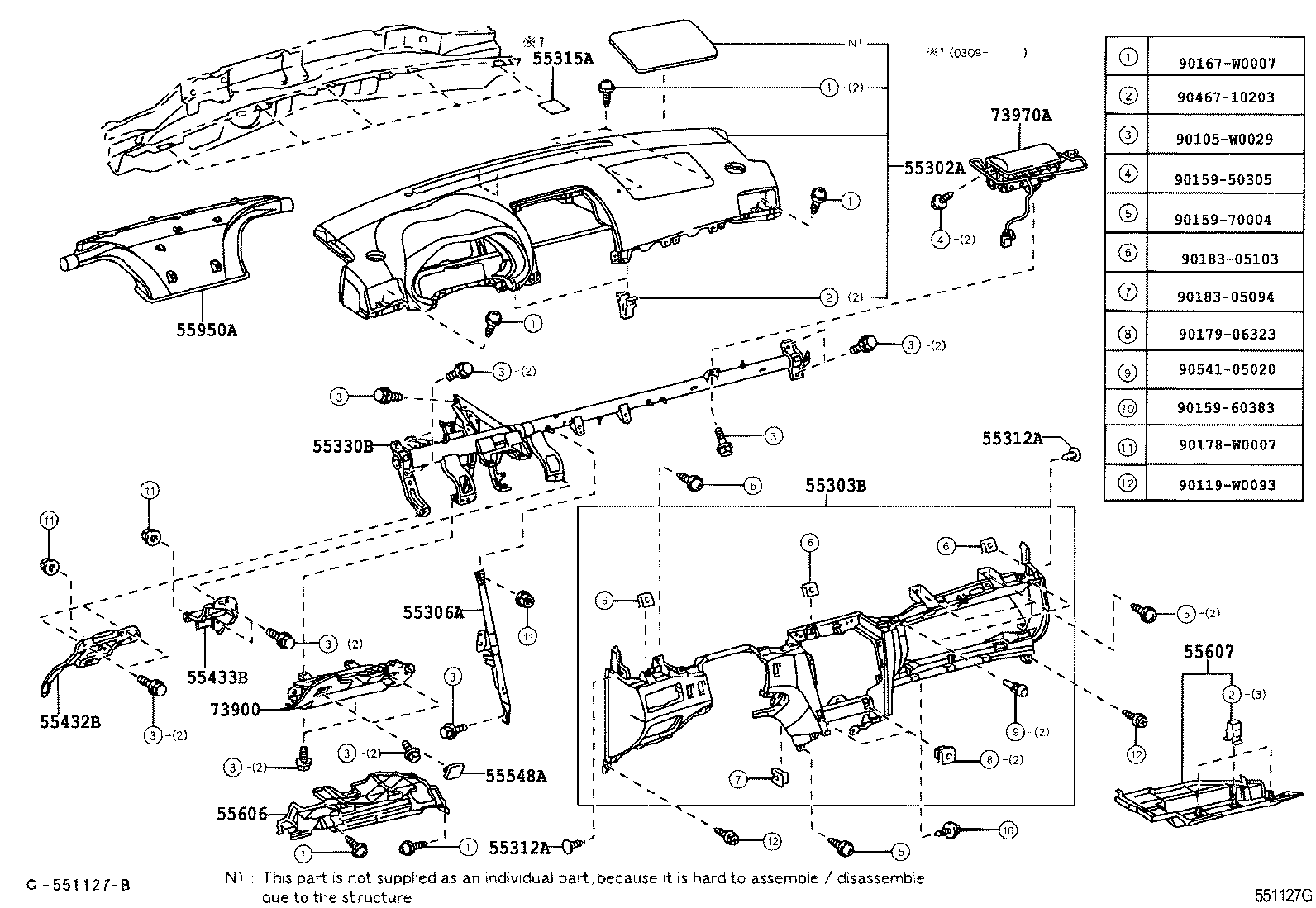 Instrument Panel Glove Compartment