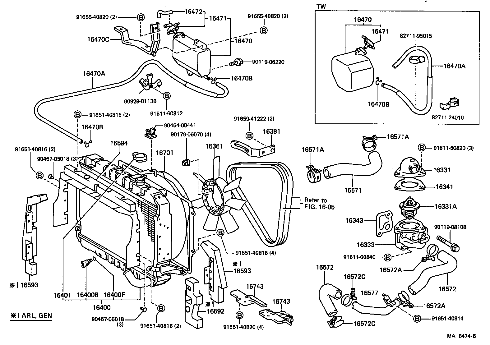 Radiator Water Outlet