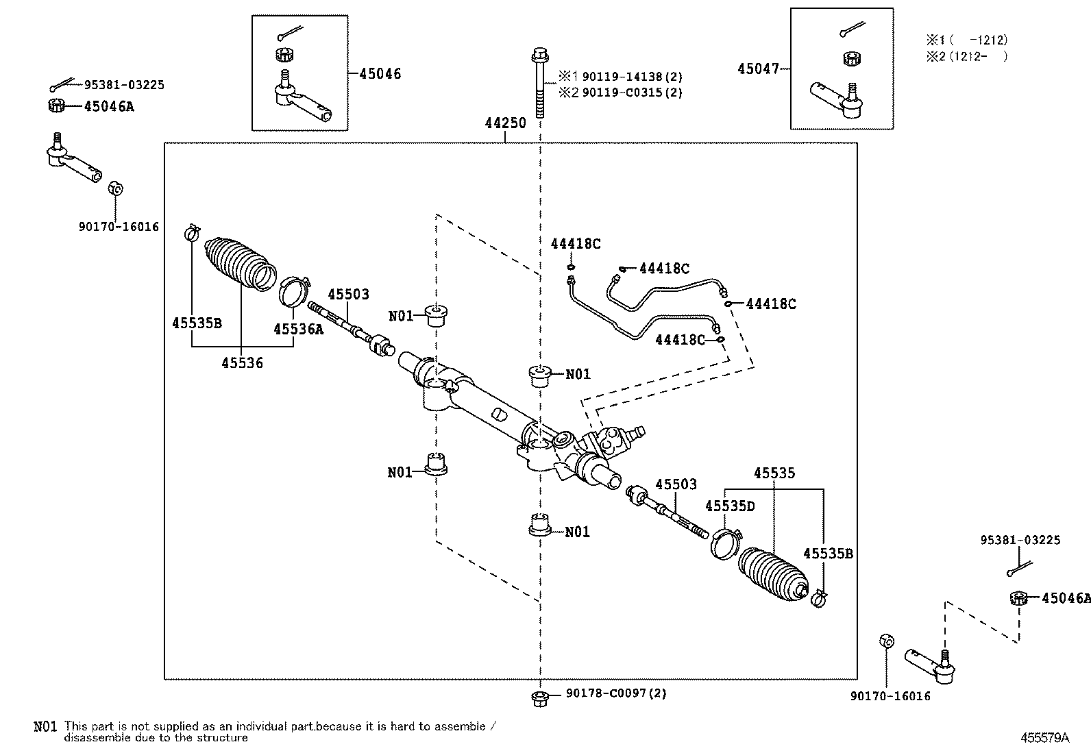 Enlace del mecanismo de dirección