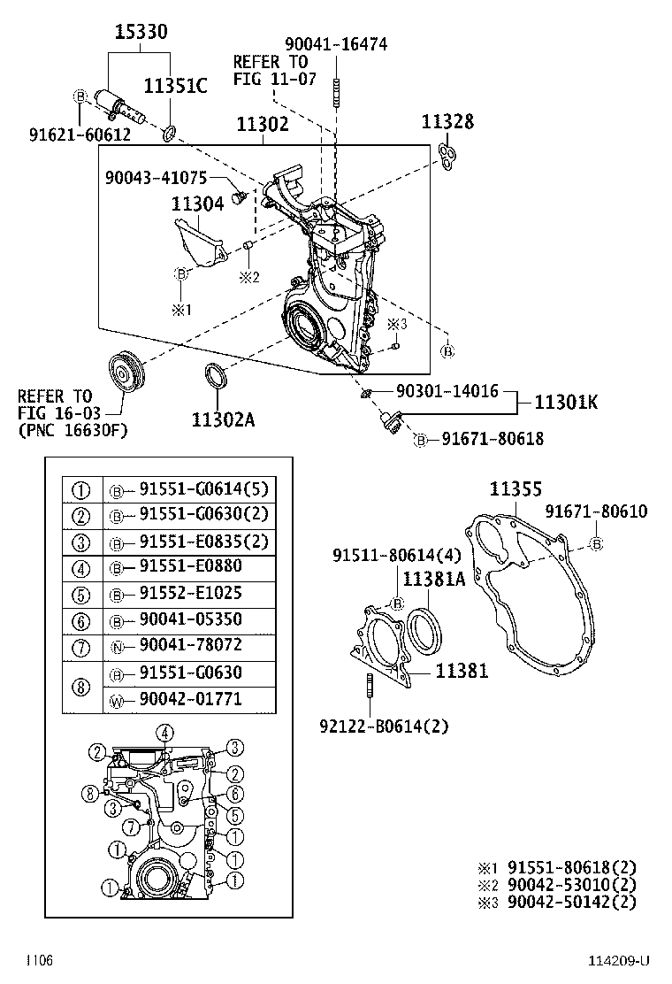Timing Gear Cover & Rear End Plate