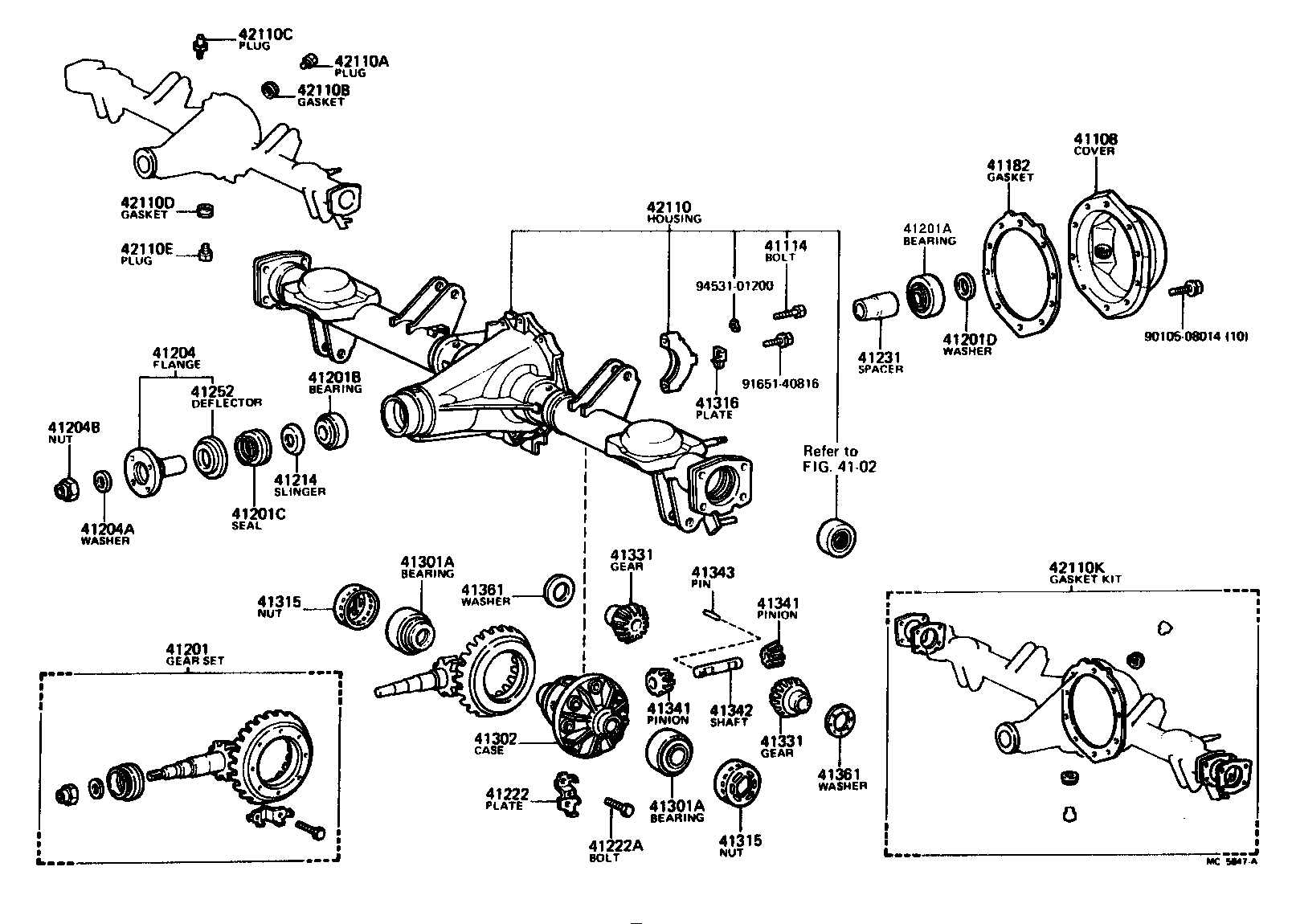 Rear Axle Housing Differential