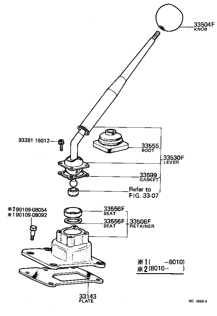Shift Lever & Retainer