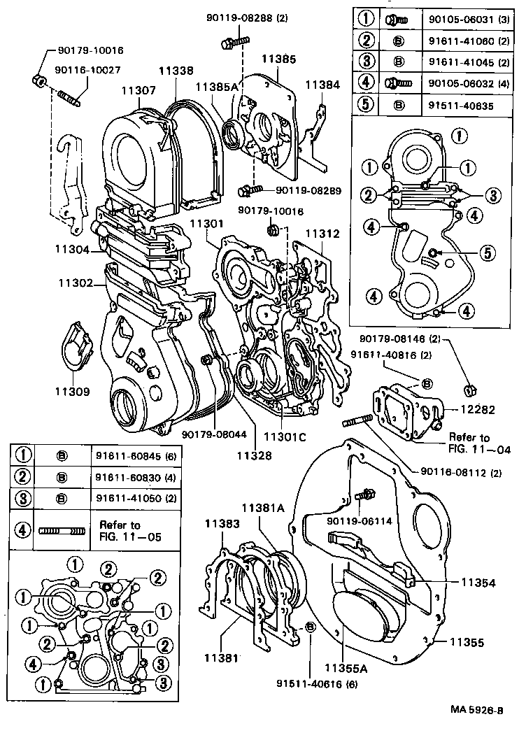 Timing Gear Cover & Rear End Plate