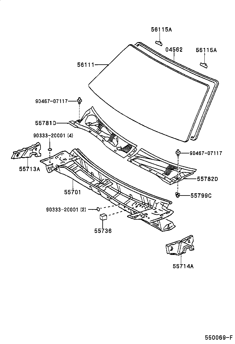 Cowl Panel & Windshield Glass