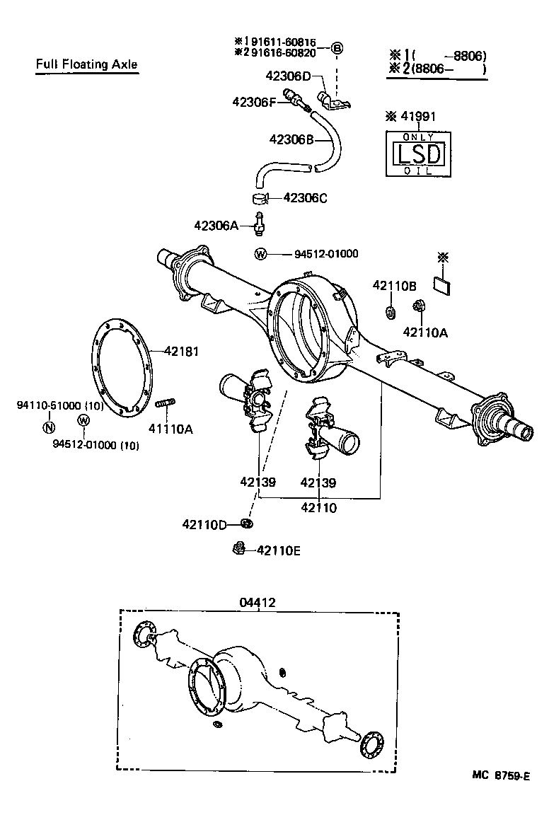 Rear Axle Housing Differential