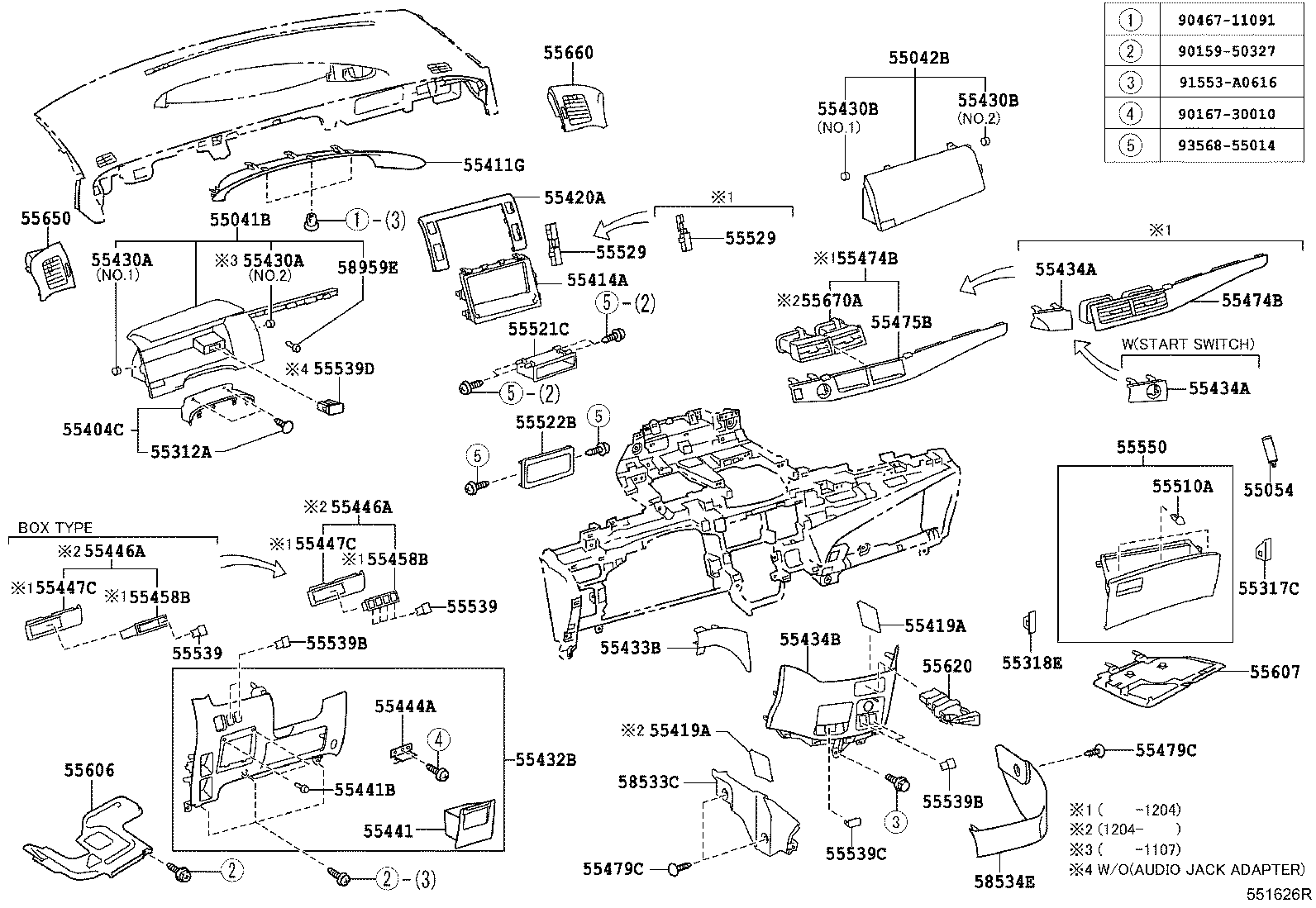 Instrument Panel Glove Compartment