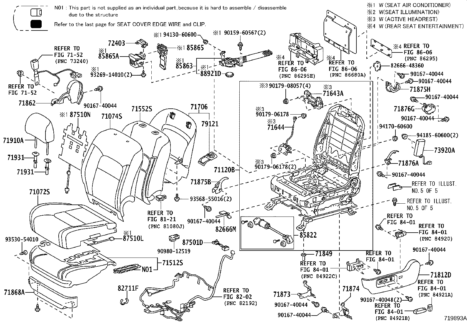 Asiento y pista del asiento