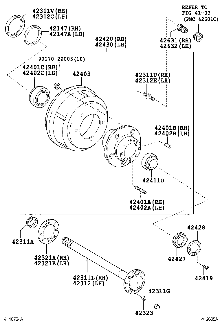 Rear Axle Shaft Hub