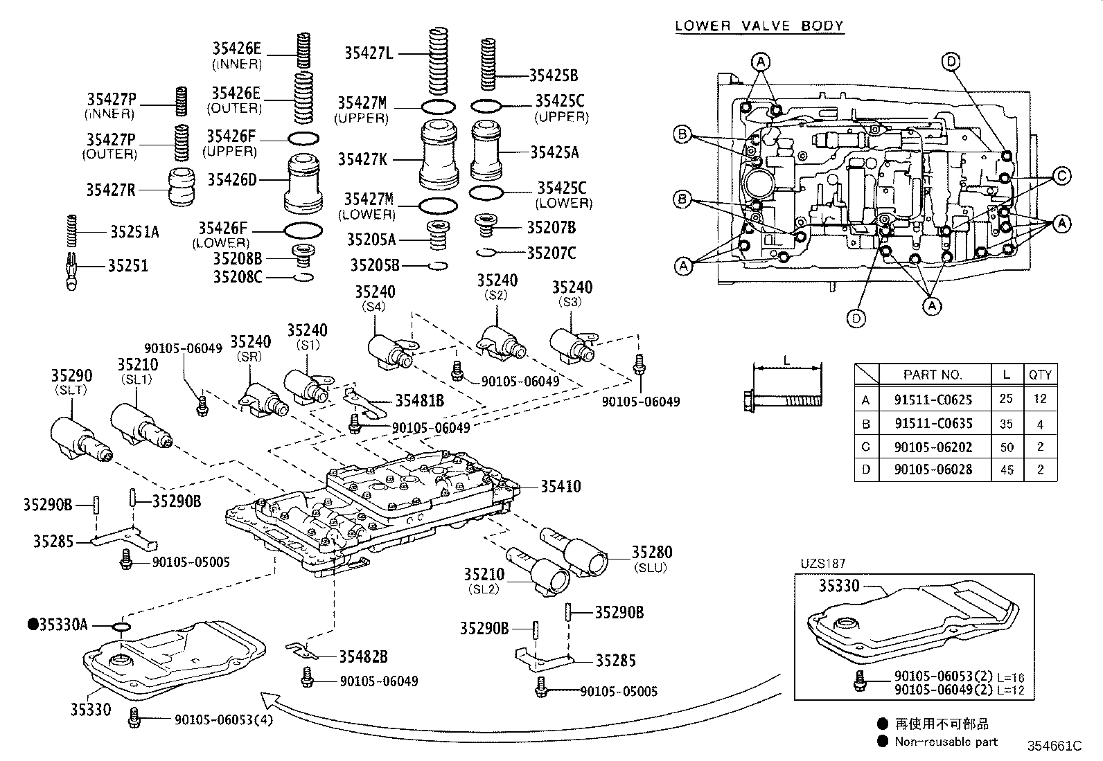 Valve Body Oil Strainer