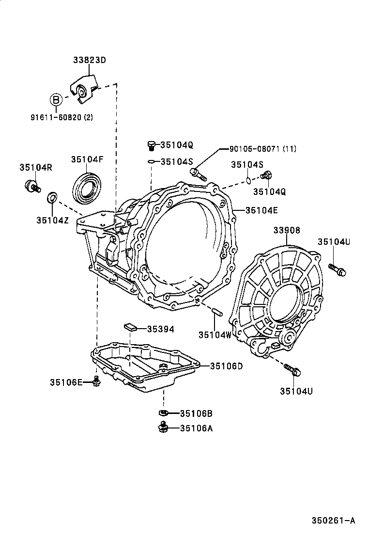 Caja de transmisión y cárter de aceite