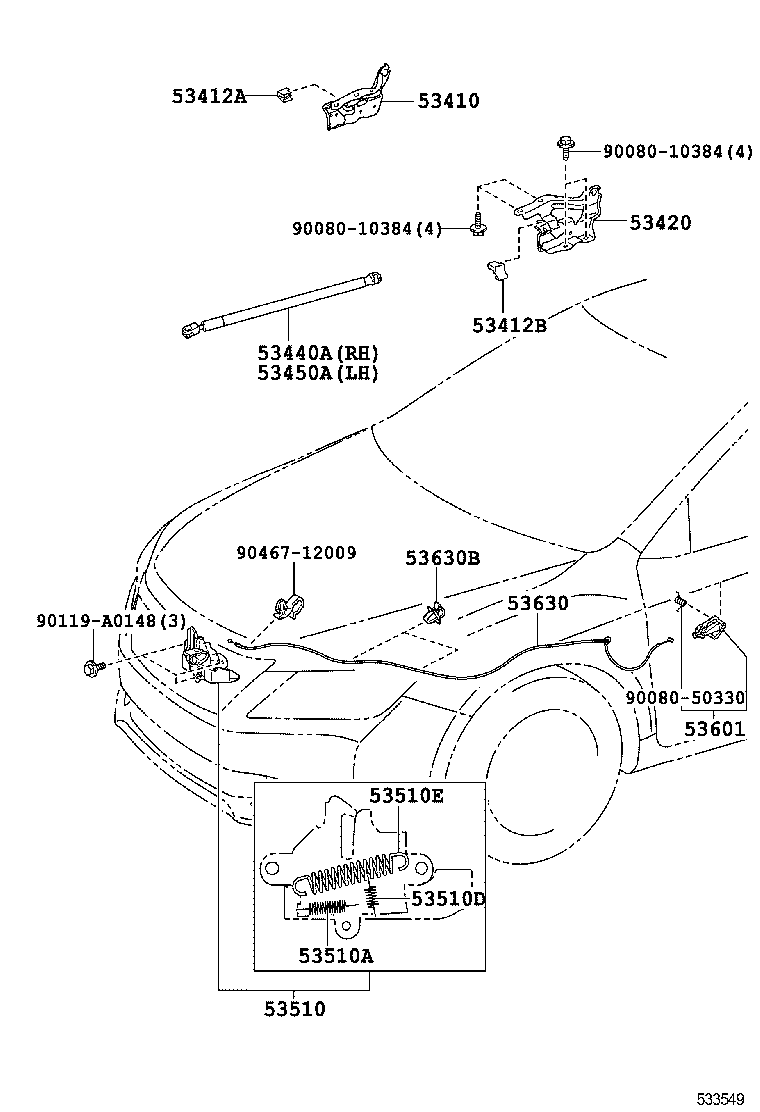 Hood Lock & Hinge