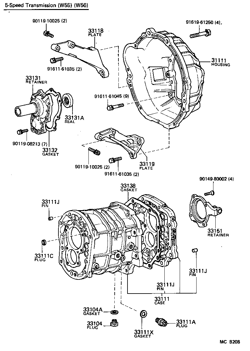 Clutch Housing + Transmission Case