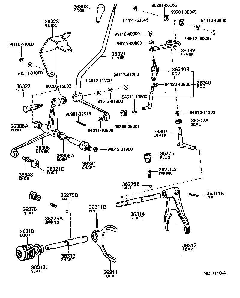 Transfer Lever & Shift Rod