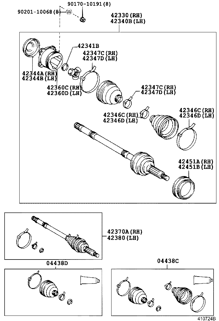Rear Axle Shaft Hub